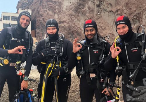 divers ready for sardina